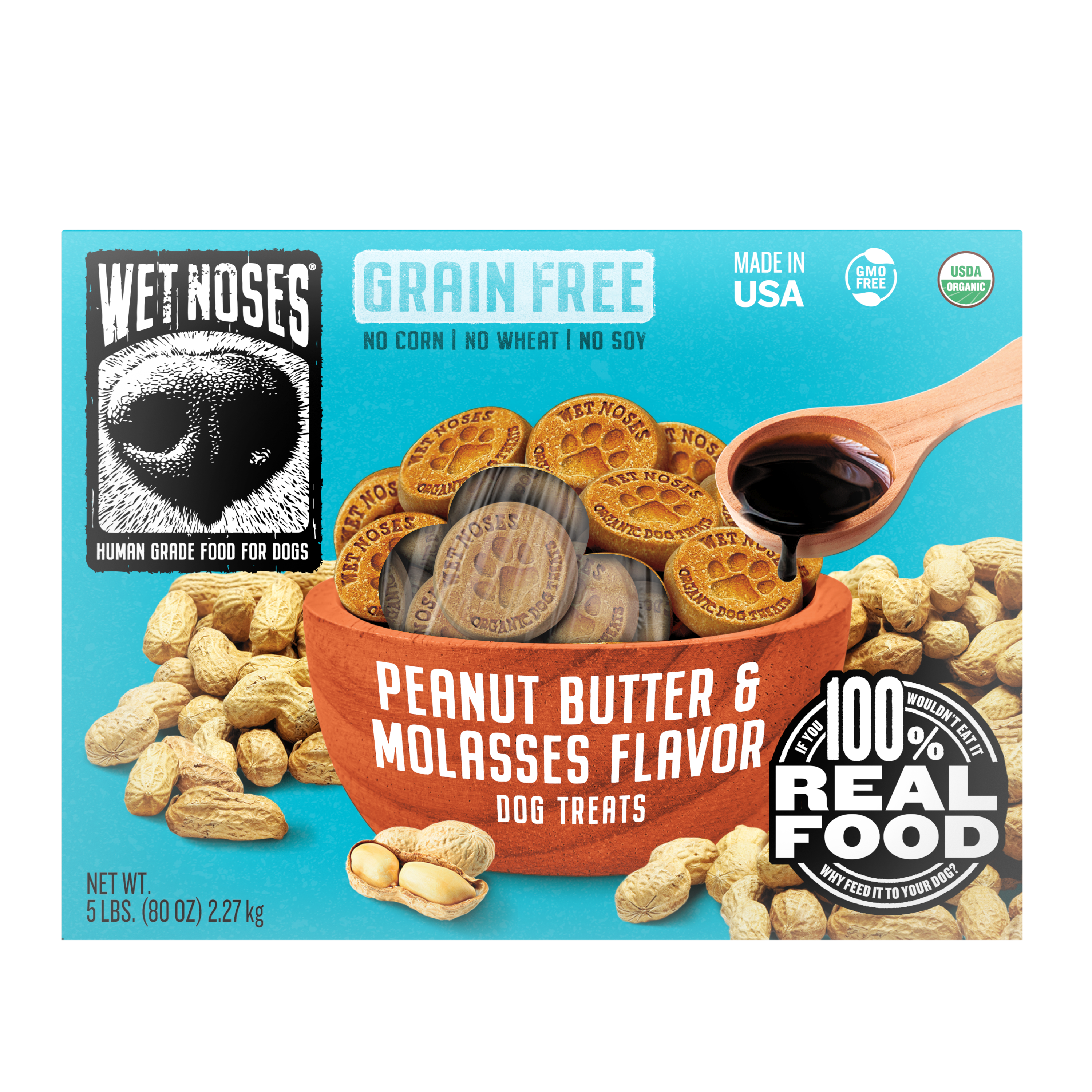 Peanut Butter & Molasses Grain Free Box Treats 5lbs – Wet Noses