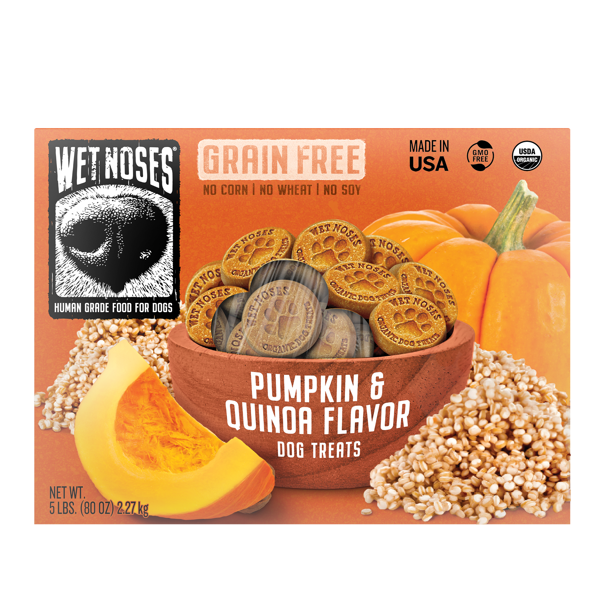 Pumpkin & Quinoa Grain Free Box Treats 5lbs – Wet Noses