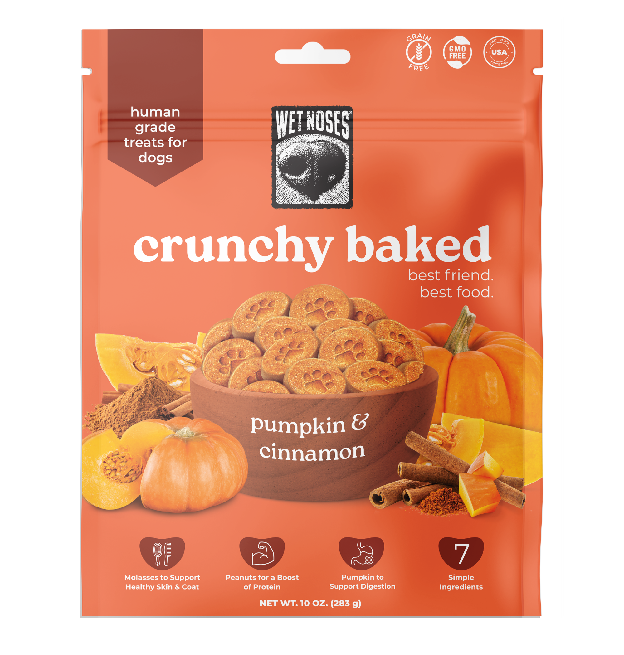 Pumpkin Cinnamon Crunchy Baked Treats 10oz – Wet Noses