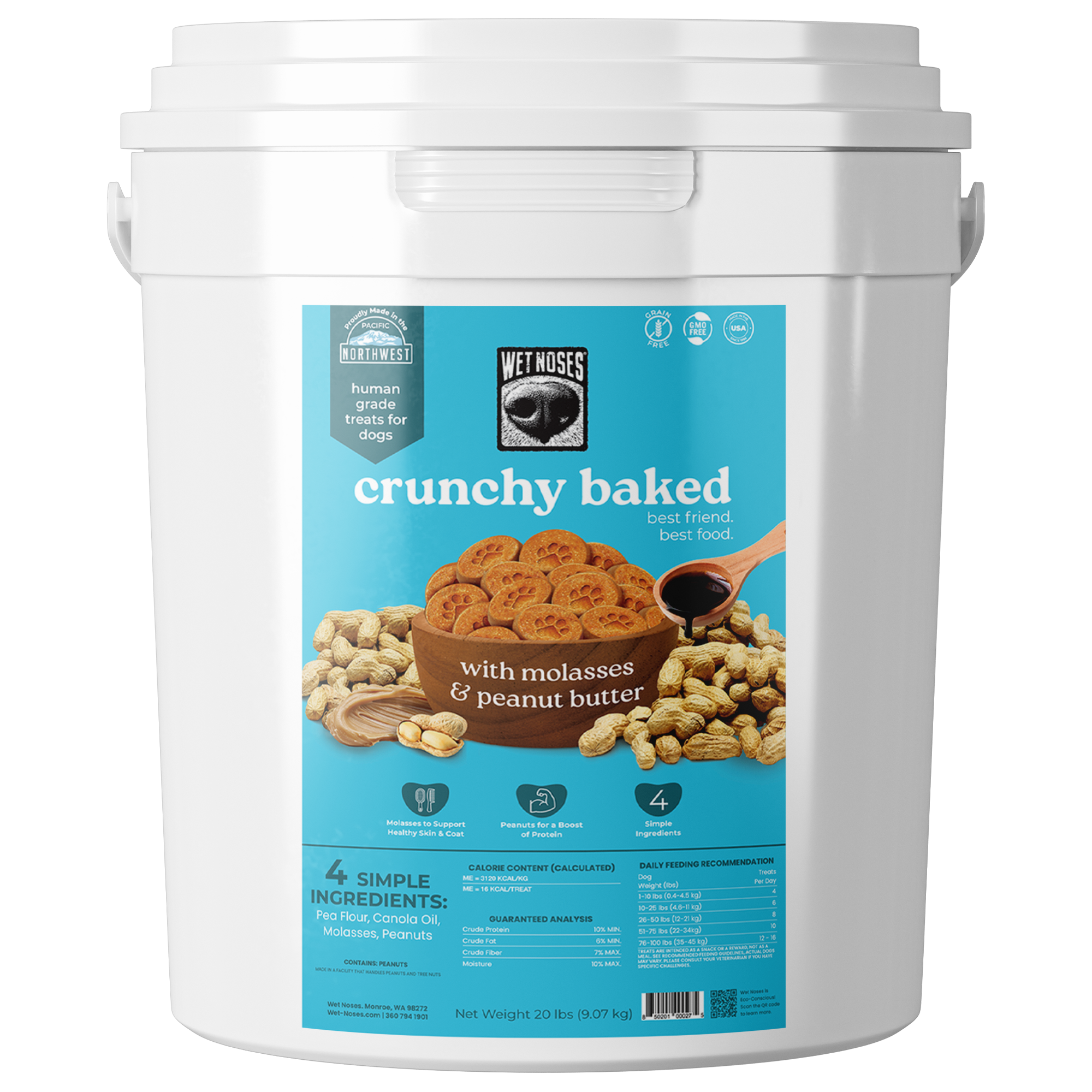 Molasses & Peanut Butter Grain Free Bulk Bucket Treats 20lbs – Wet Noses