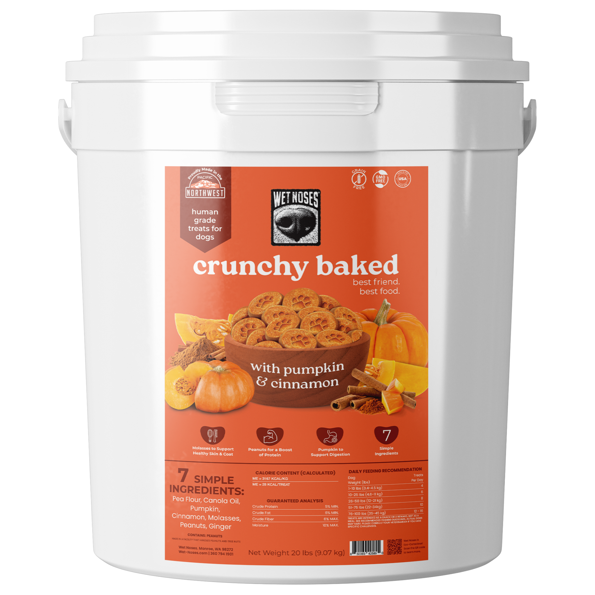 Pumpkin & Cinnamon Grain Free Bulk Bucket Treats 20lbs – Wet Noses