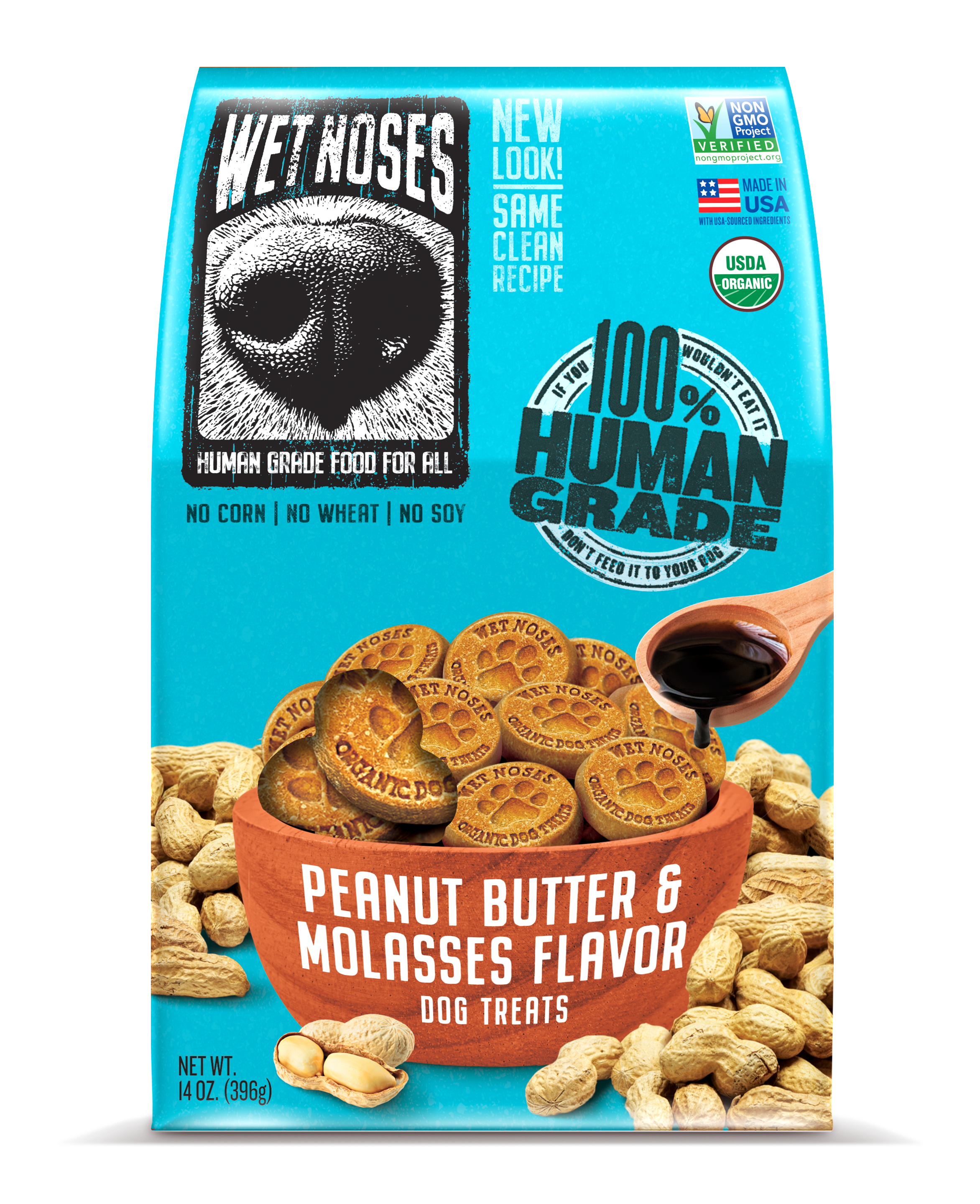 Peanut Butter Molasses Original Treats 14oz Wet Noses