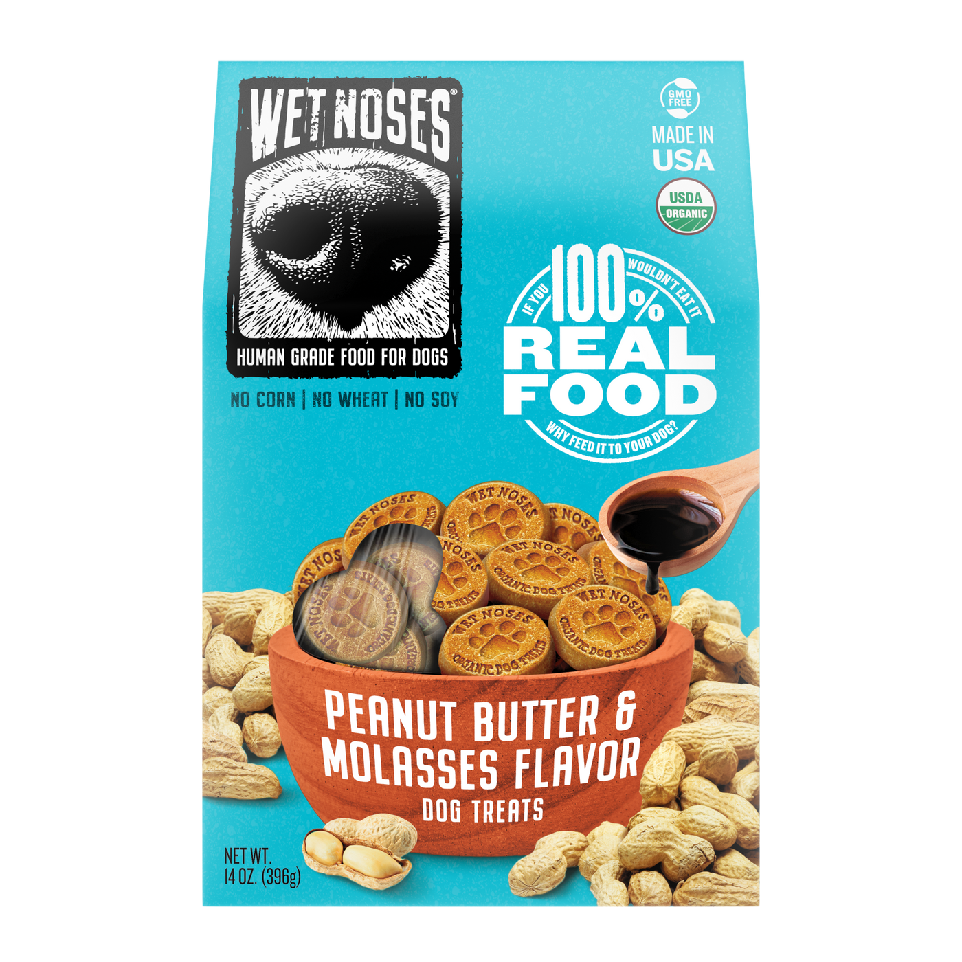 Peanut Butter Molasses Original Treats 14oz Wet Noses