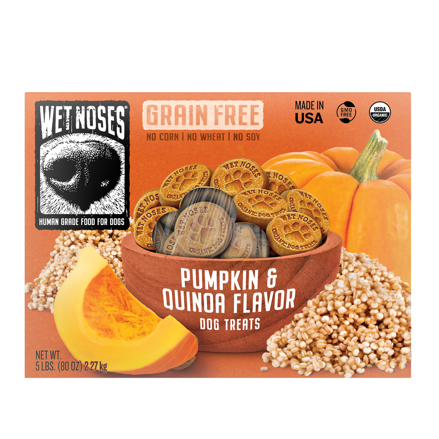 Pumpkin & Quinoa Grain Free Box Treats 5lbs – Wet Noses