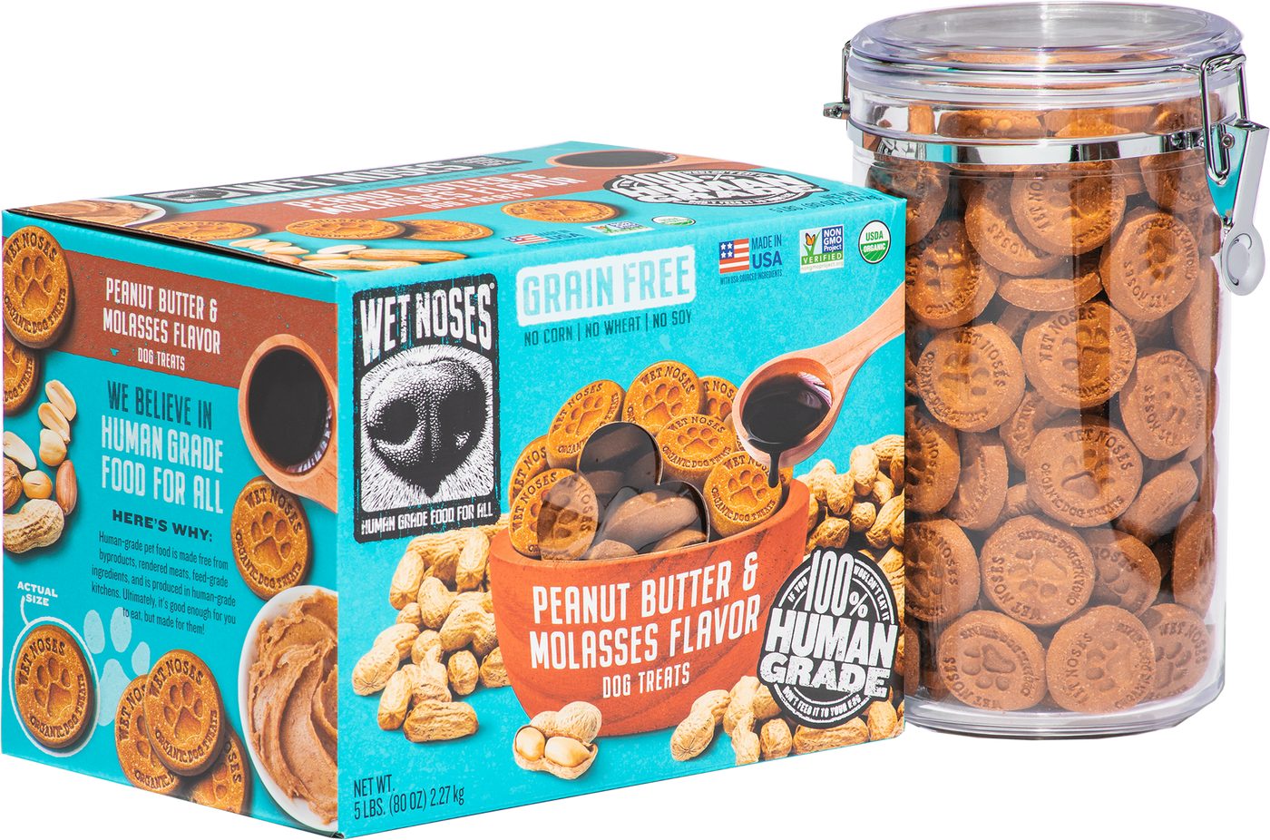 Peanut Butter & Molasses Grain Free Box Treats 5lbs