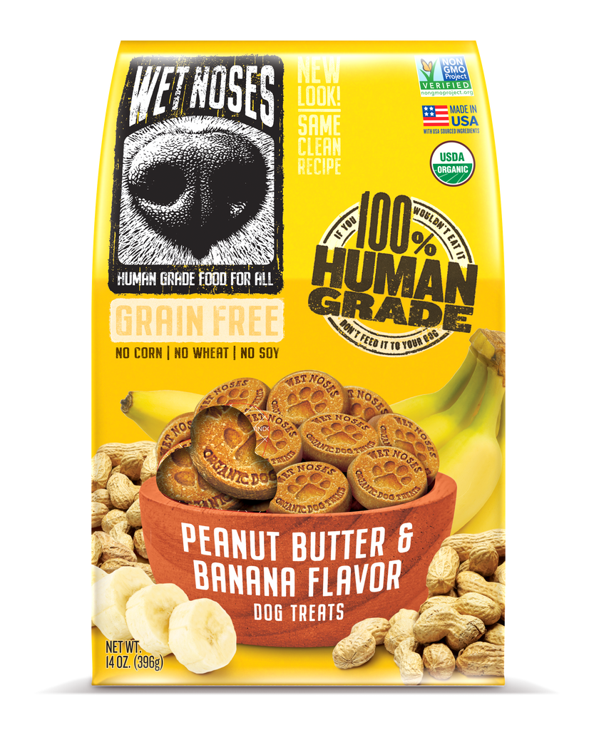 Peanut Butter Banana Grain Free Original Treats 14oz Wet Noses